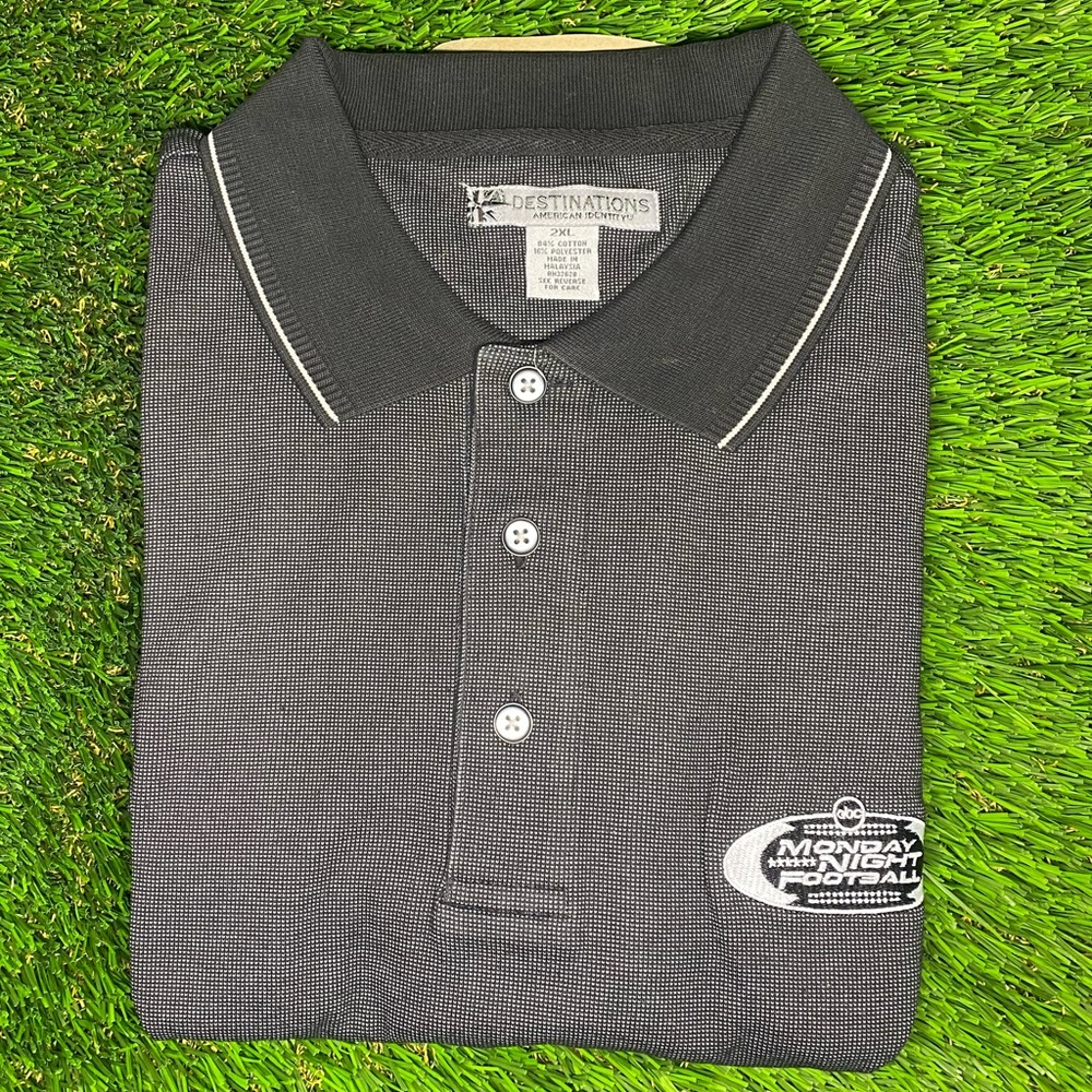 Vintage 90’s ABC Monday Night Football Embroidered Logo Black 2XL Polo NWT